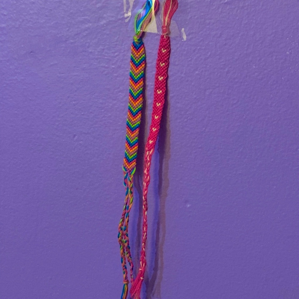 two handmade bracelets